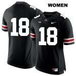 Women's NCAA Ohio State Buckeyes Jonathon Cooper #18 College Stitched No Name Authentic Nike White Number Black Football Jersey FO20A07OP